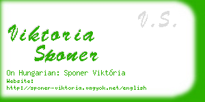 viktoria sponer business card